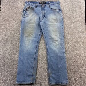Ariat Rebar Jeans Mens 38x34 Blue M4 Bootcut Relaxed Cowboy Medium Wash Denim